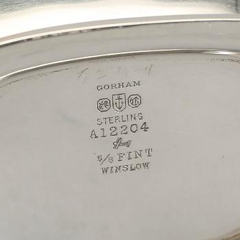 KAFFESERVIS, 3 delar, sterlingsilver, Gorham, Providence, Rhode Island, USA, 1927. Vikt ca 1350g.
