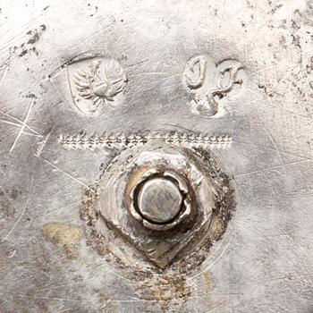 FILIGRANBÄGARE med LOCK, av Johan Friedrich Straub, Karlstad (verksam -1674-1713). Barock.