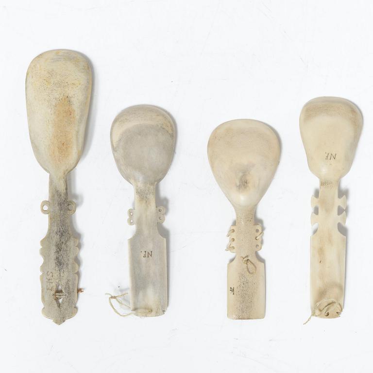 Four spoons, Sámi craftsmanship.