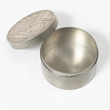 Sylvia Stave, attributed to, Jar, pewter, C. G. Hallberg, Stockholm 1933.