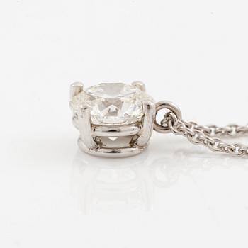 Necklace, Patrik af Forselles, 18K white gold with a brilliant-cut diamond 1.01 ct accompanied by GIA certificate.