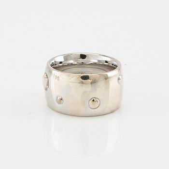 Montblanc, bracelet and ring, silver.