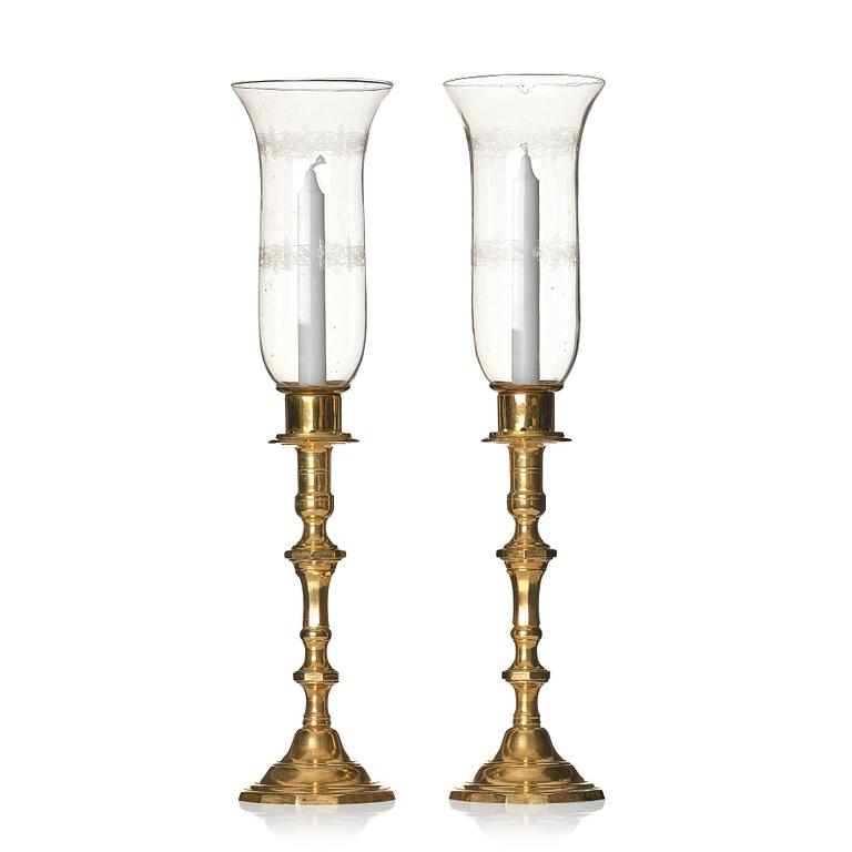 a pair of candle holders, first half of 20th century.