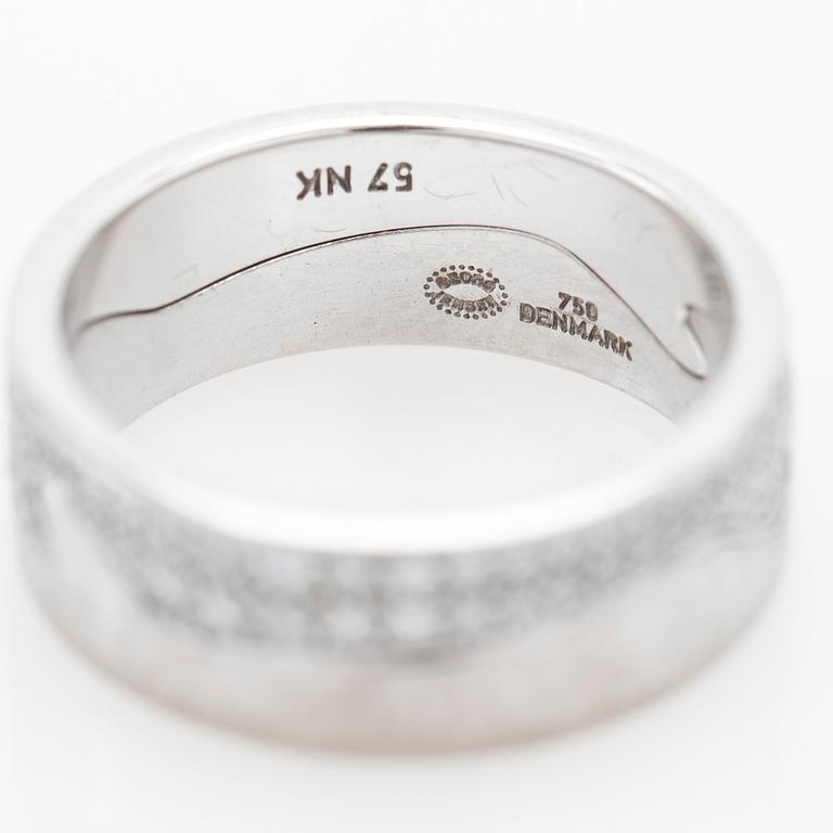 Georg Jensen, ring, "Fusion", 18k white gold with brilliant-cut diamonds.