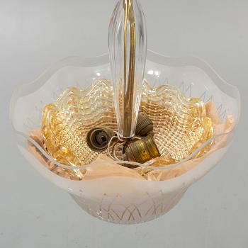 Ceiling lamp Orrefors mid-20th century.