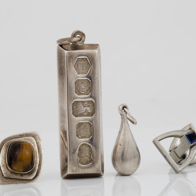 PARTI SILVER SMYCKEN, 6 st, 1900-talets andra hälft.