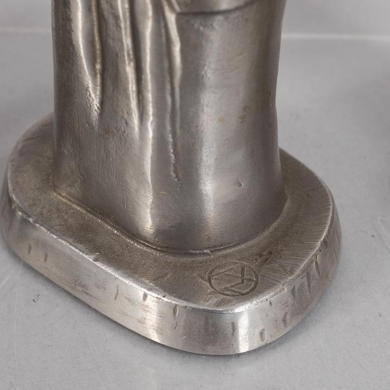 Allan Ebeling, figuriner, 9 st, rostfritt stål, svensk regentlängd, Nyby Bruks AB.