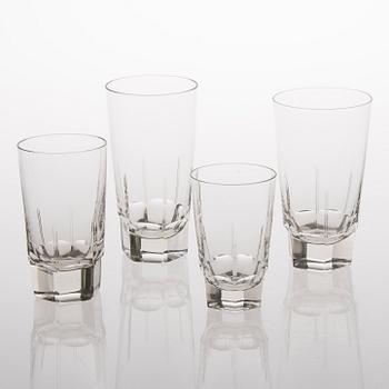 A 38-piece set of glassware from the first half of the 20th Century.