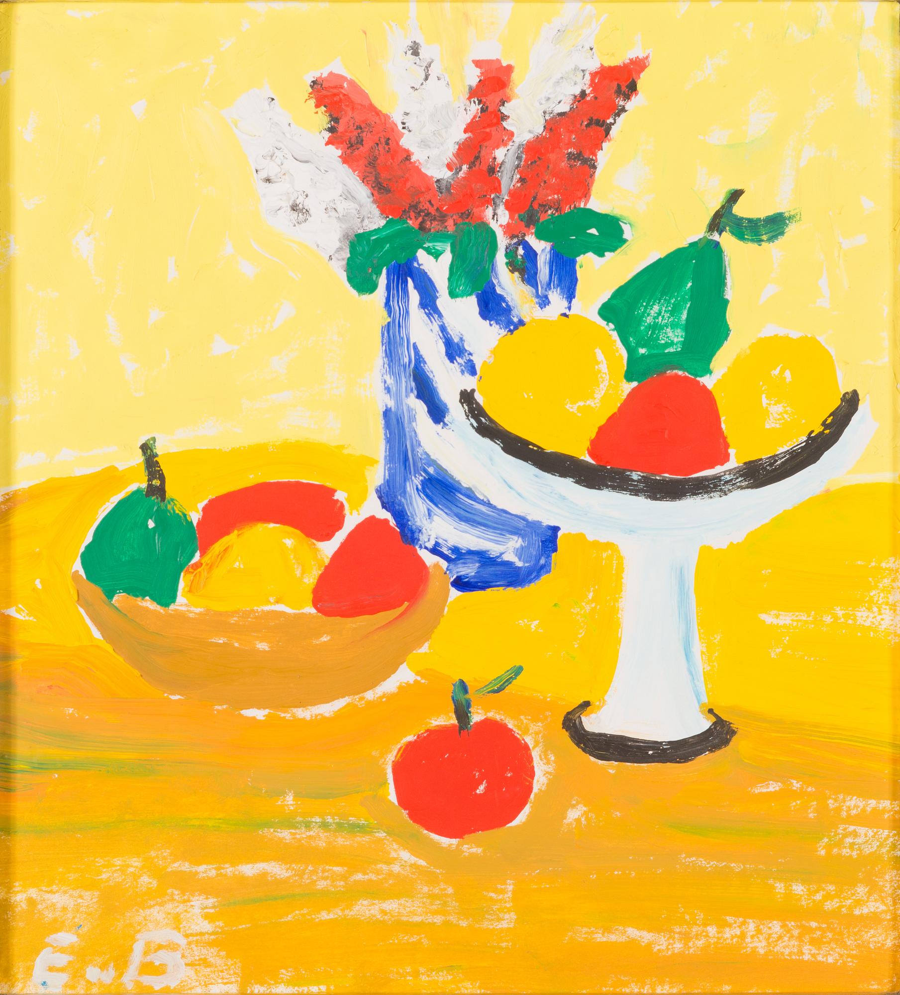 Eero von Boehm, akryyli levylle kiinnitetylle paperille, signeerattu.