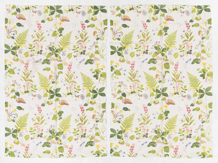 Gocken Jobs, three pairs of curtains, 'Trollslända', Nordiska Kompaniets textilkammare.