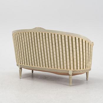 A four piece Gustavian style furniture group, first half of the 20th century.