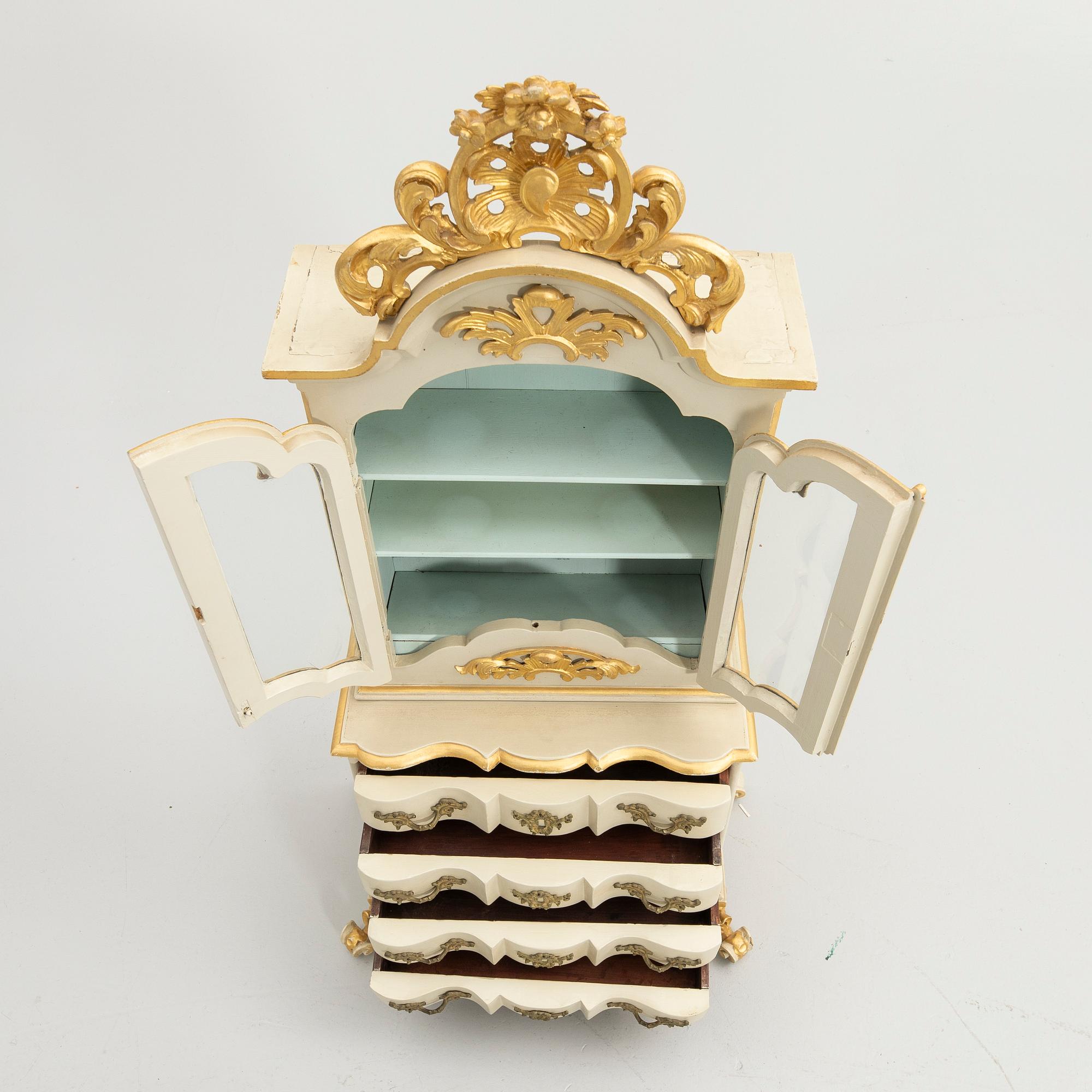 Miniature cabinet, late Baroque/Rococo, later part of the 18th century.