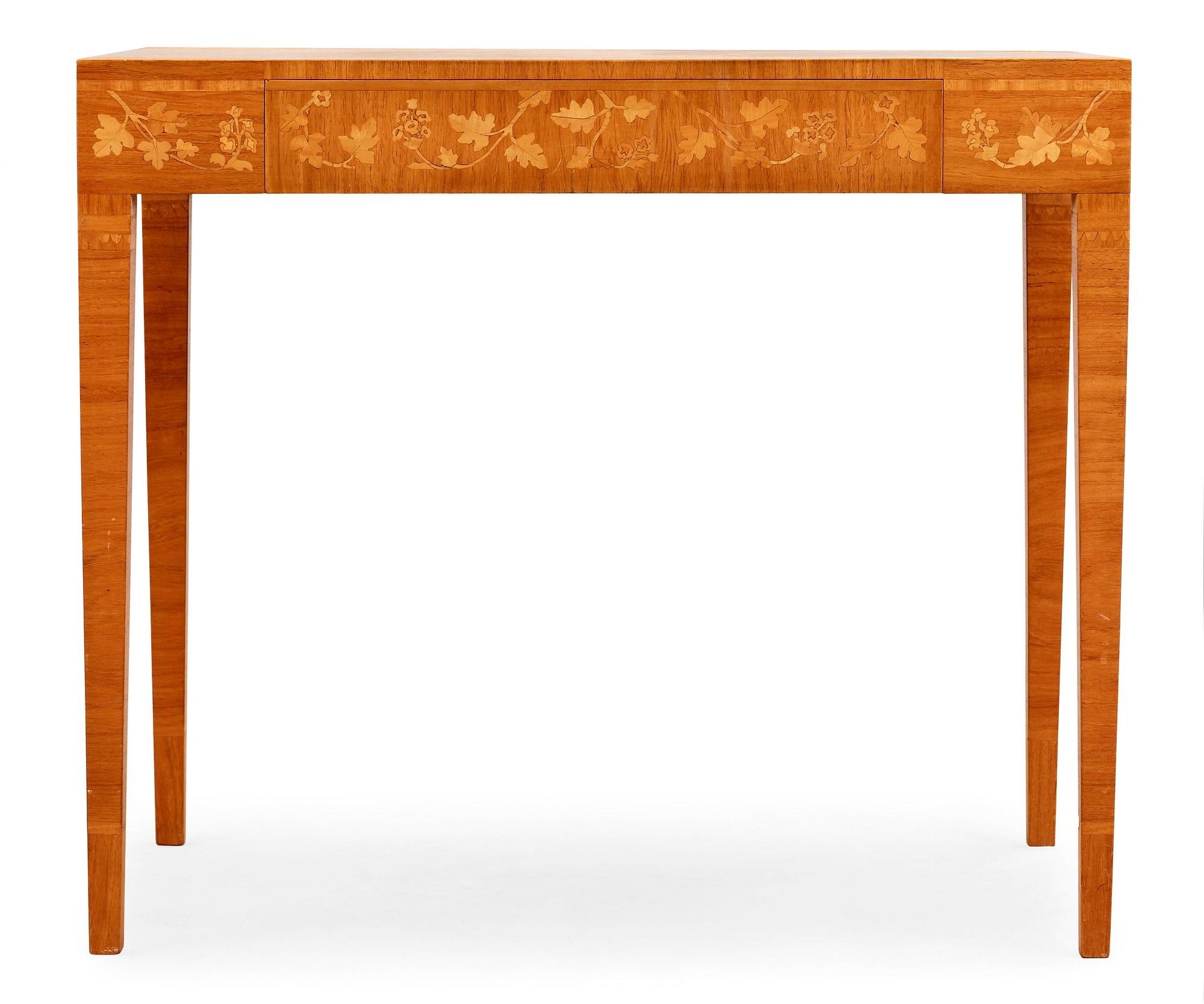 A Carl Malmsten marquetry table, Svensk Hemslöjd, Sweden 1937.
