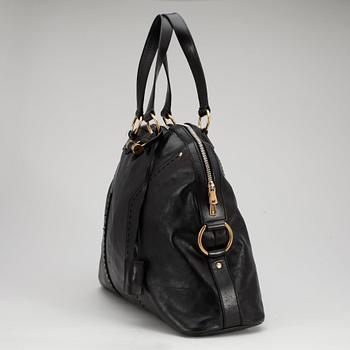 YVES SAINT LAURENT, a black leather shoulder bag, "Muse".