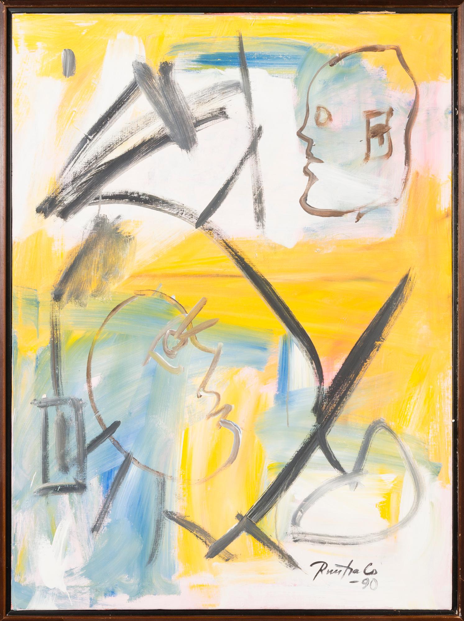 EINO RUUTSALO, acrylic on canvas, signed and dated -90.