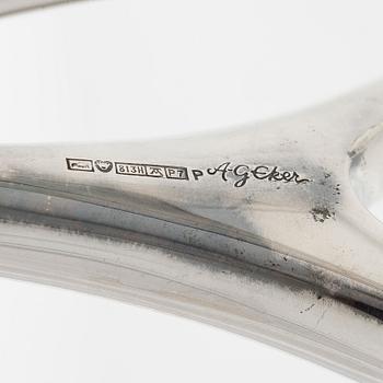 Anna-Greta Eker, A silver candlestick for Auran Kultaseppä Oy, Turku, 1968.