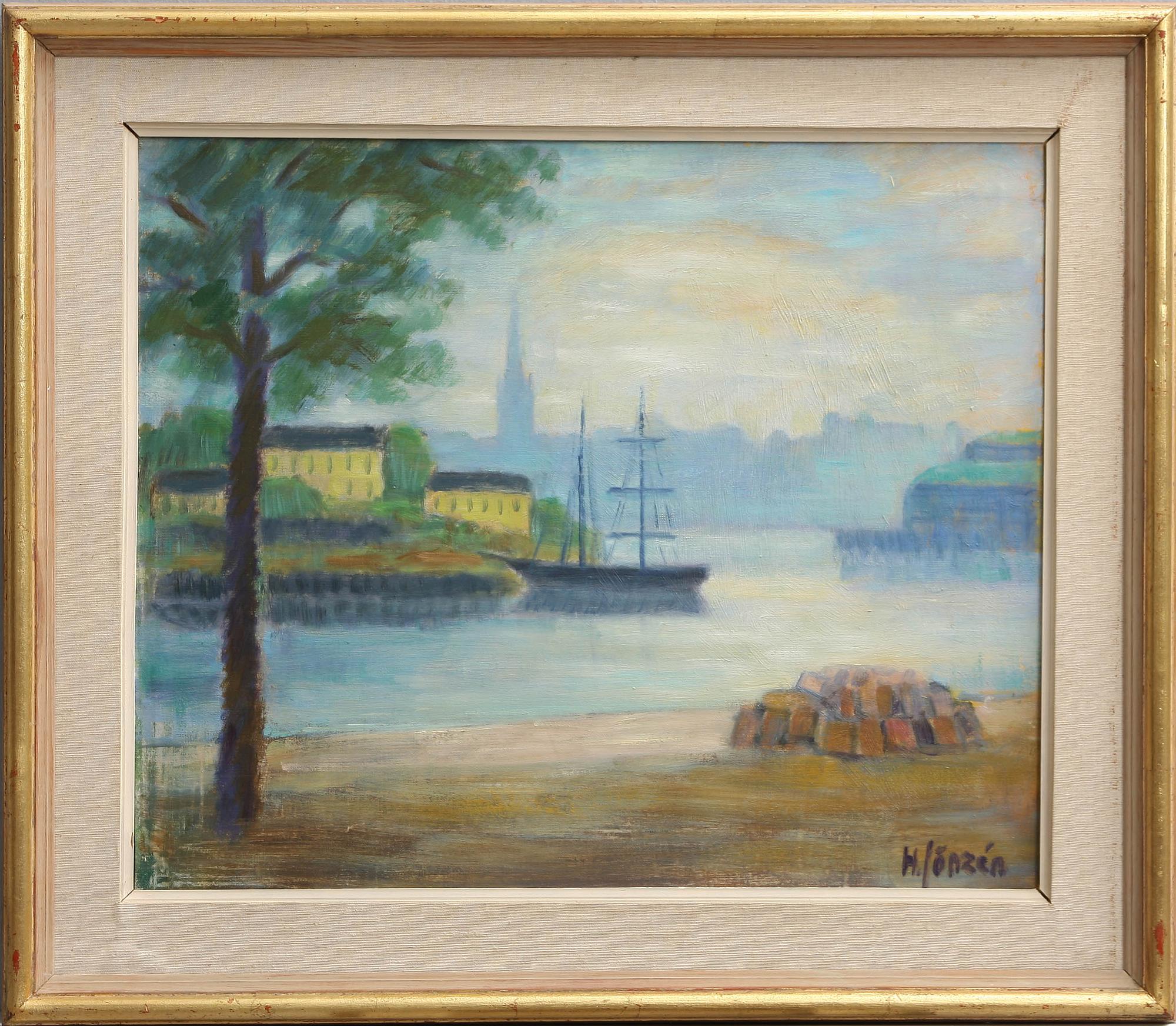 HADAR JÖNZÉN, olja på duk, sign.