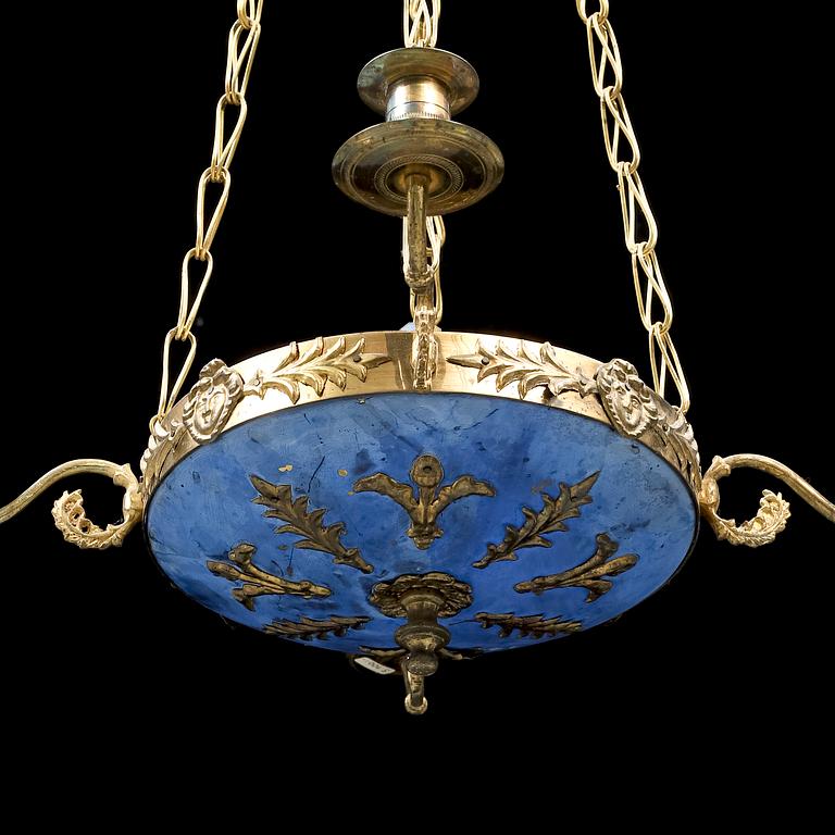 A Four light hanging lamp, 20th ct.