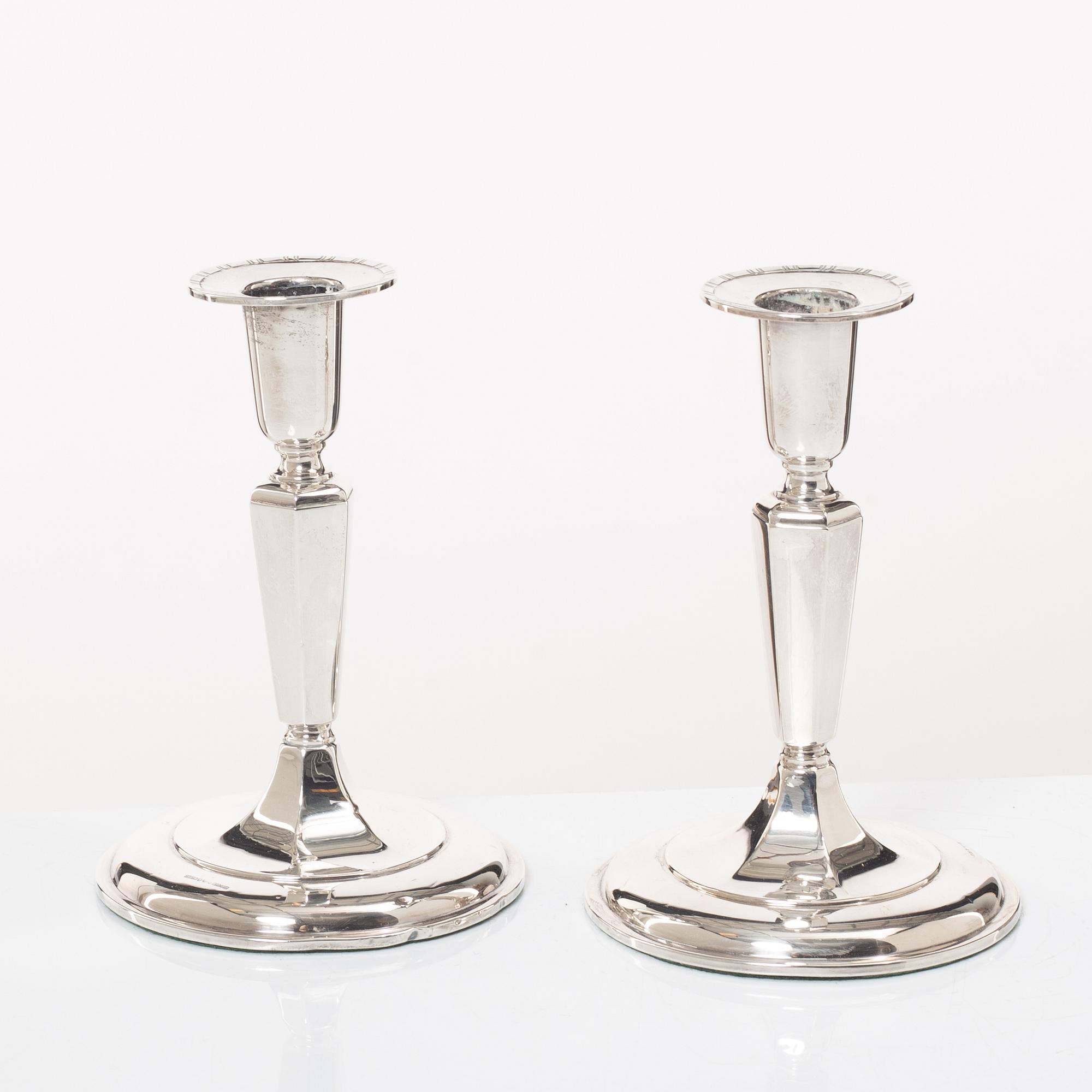 Candelabra, 2 pairs, K&EC/Ceson, Gothenburg, 1956-78.