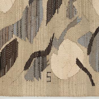 Barbro Sprinchorn, A TEXTILE, "Tema i grå skala", a tapestry variant, ca 78 x 68,5 cm, signed S.