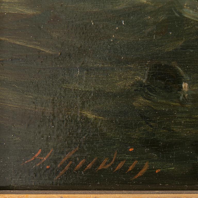 HENRIETTE HERMINIE GUDIN, oil on panel, signed.