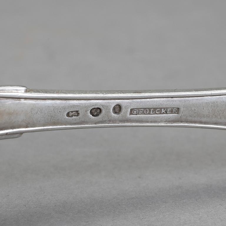 MATSKEDAR, 6 st, Gustaf Folcker, Stockholm, 1809. Vikt ca 395 gram.