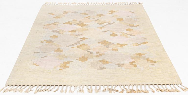 Ingegerd Silow, a flat weave rug, signed IS, c. 235 x 168 cm.