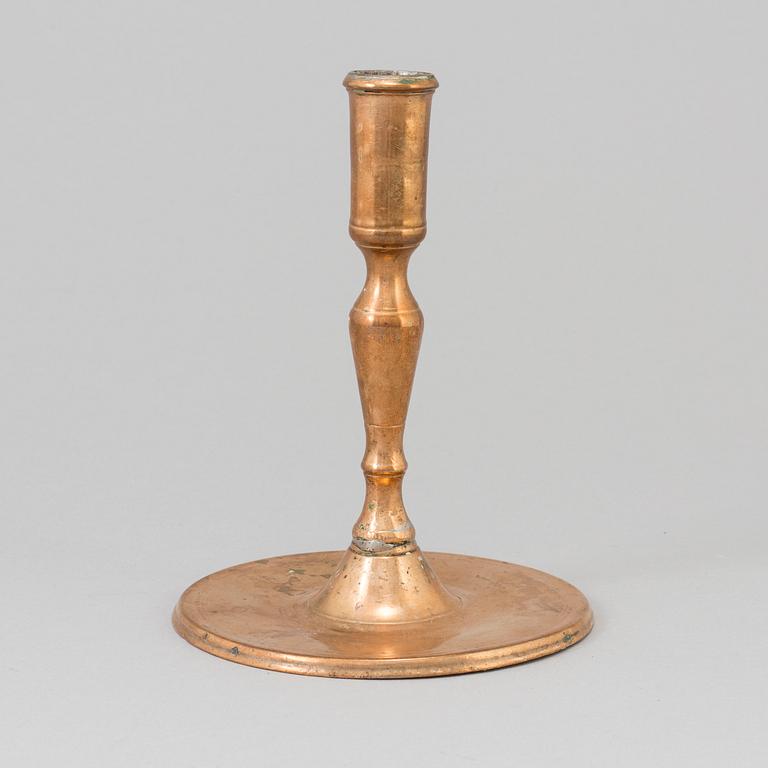 A second half of the 18th century bronze candlestick.