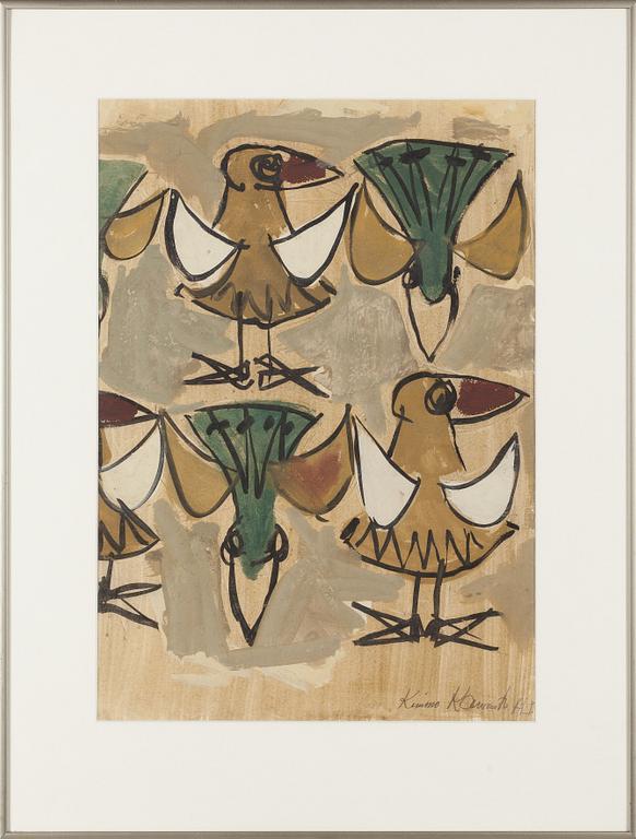 Kimmo Kaivanto, gouache, signed.