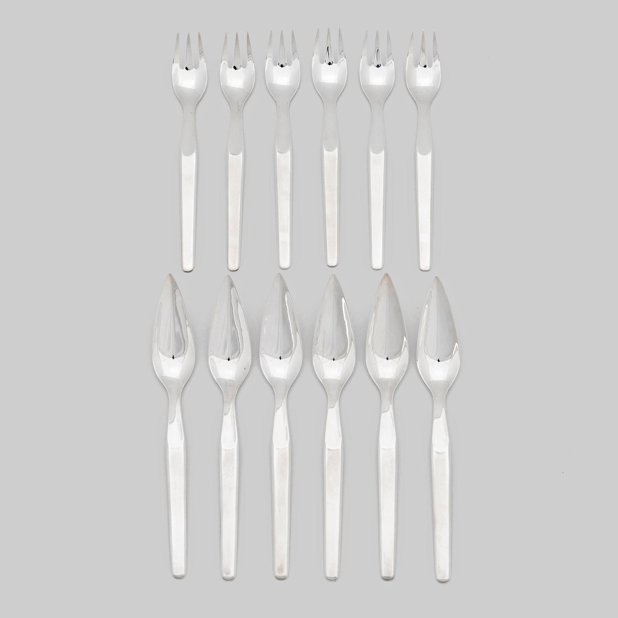 TAPIO WIRKKALA, FISKBESTICK, 12 st, sterling silver, "Marski", Kultakeskus, Tavastehus 2002.