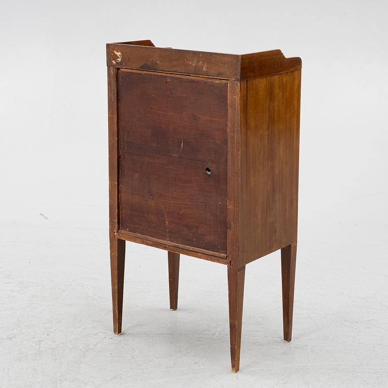A late Gustavian bedside cabinet, early 19th Century.