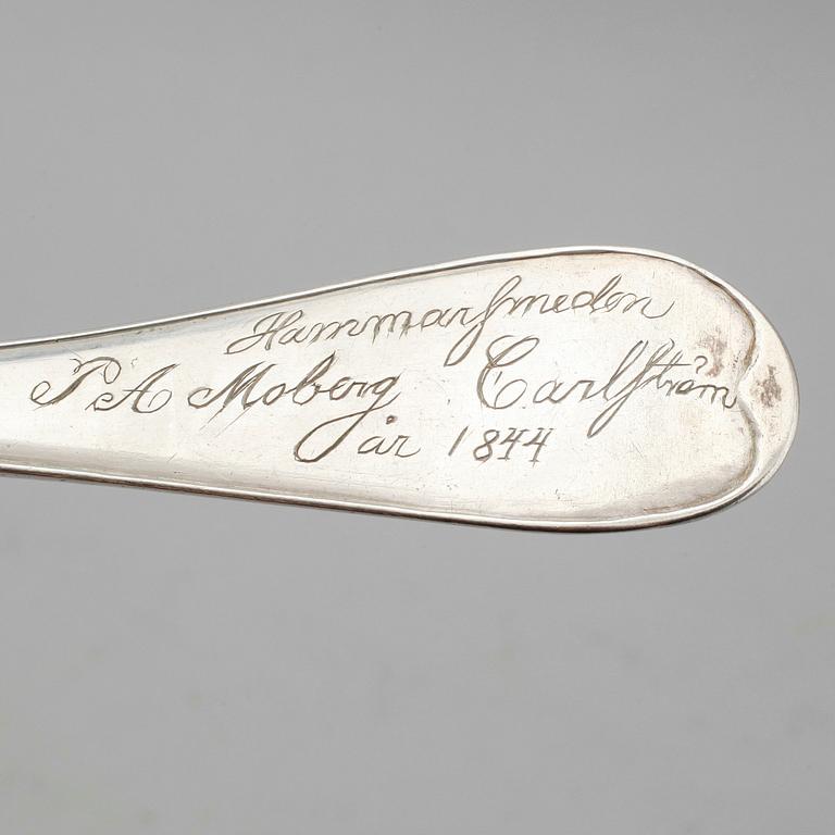 BELÖNINGSSKED, silver, Pehr Zethelius, Stockholm 1797. Vikt ca 62 gram.