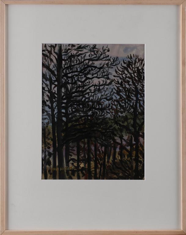 INGE SCHIÖLER, akvarell, signerad och daterad 56.