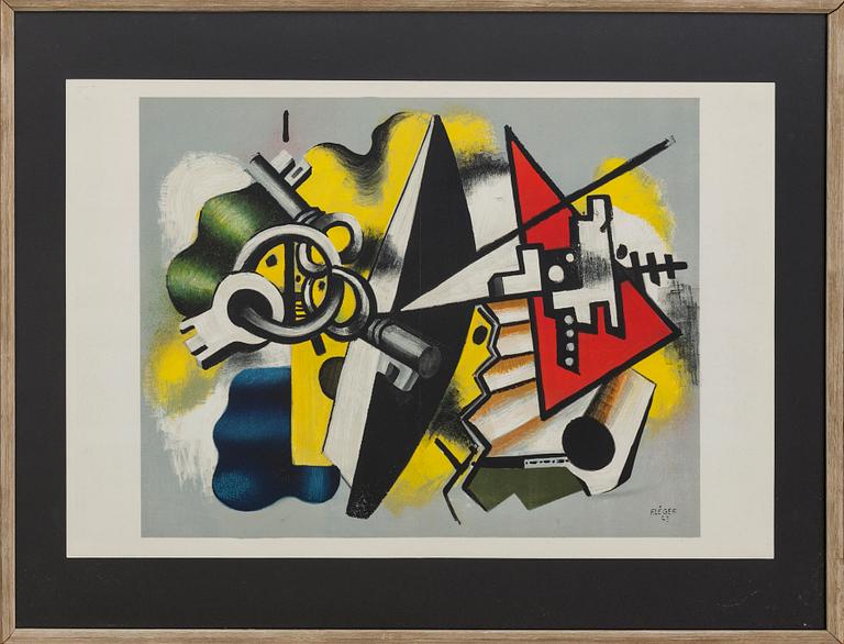 FERNAND LÉGER, färglitografi, ur Derrière le Miroir 79-80-81, 1955, signerad i trycket.