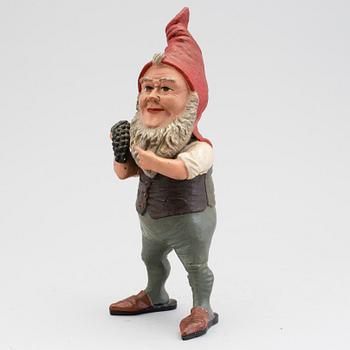 A painted terracotta santa claus figurine probably Germany early 20th century.