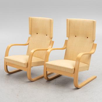 Alvar Aalto, fåtöljer, ett par, modell 401, Artek, Finland.