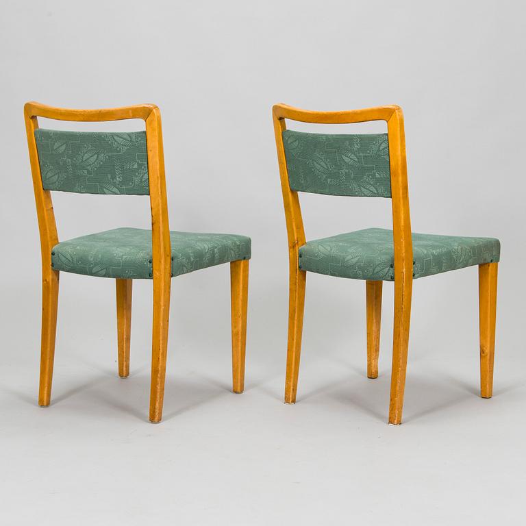 Werner West, a 1930s dining table and chairs, 6 pcs, 'Motti', for Oy Stockmann Ab Keravan Puusepäntehdas.