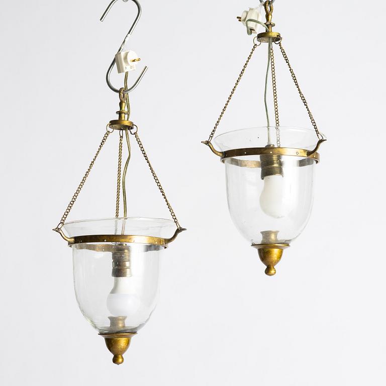 A pair of ceiling lanterns, early 20th century.