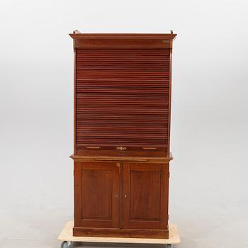 Roll-front cabinet from Åtvidabergs Snickerifabrik, early 20th century.