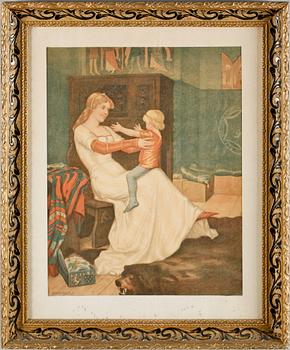 Albert Edelfelt · ALBERT EDELFELT, efter, litografiskt tryck, sekelskiftet 1900.