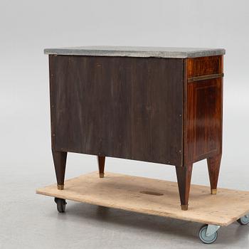 A Gustavian style chest of drawers, early 20th century.