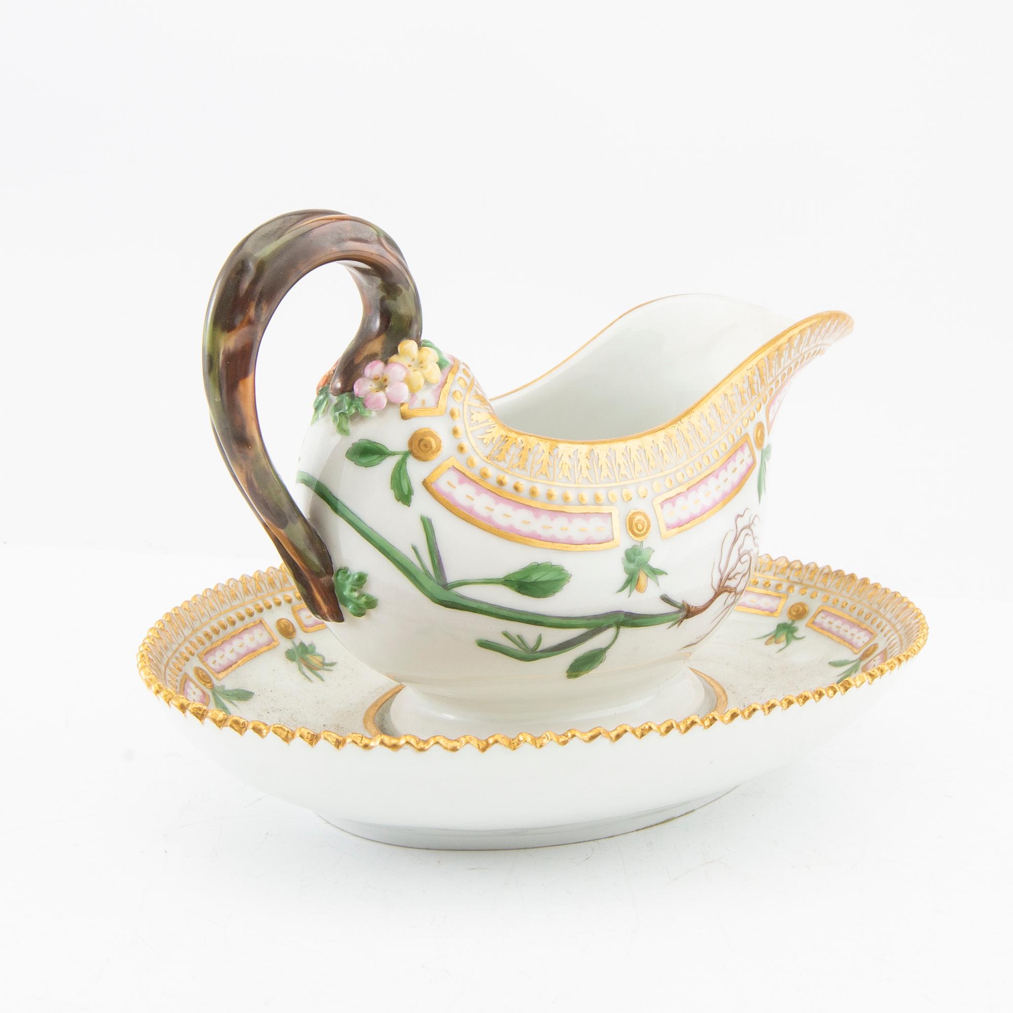 Såssnipa "Flora Danica" Royal Copenhagen porslin.