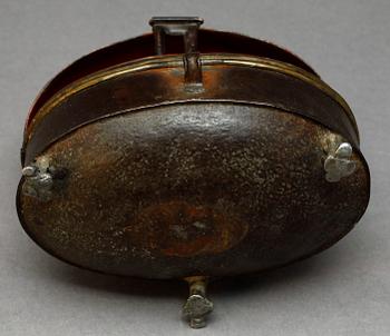 OBLATSKRIN, metall, 1800-tal, barockstil.