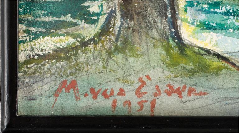 MIKAEL VON ESSEN, pastell, signerad o daterad 1951.