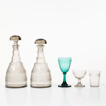 Gerda Strömberg, Glasservis, 55 delar, "Hörningsholm", Strömbergshyttan.