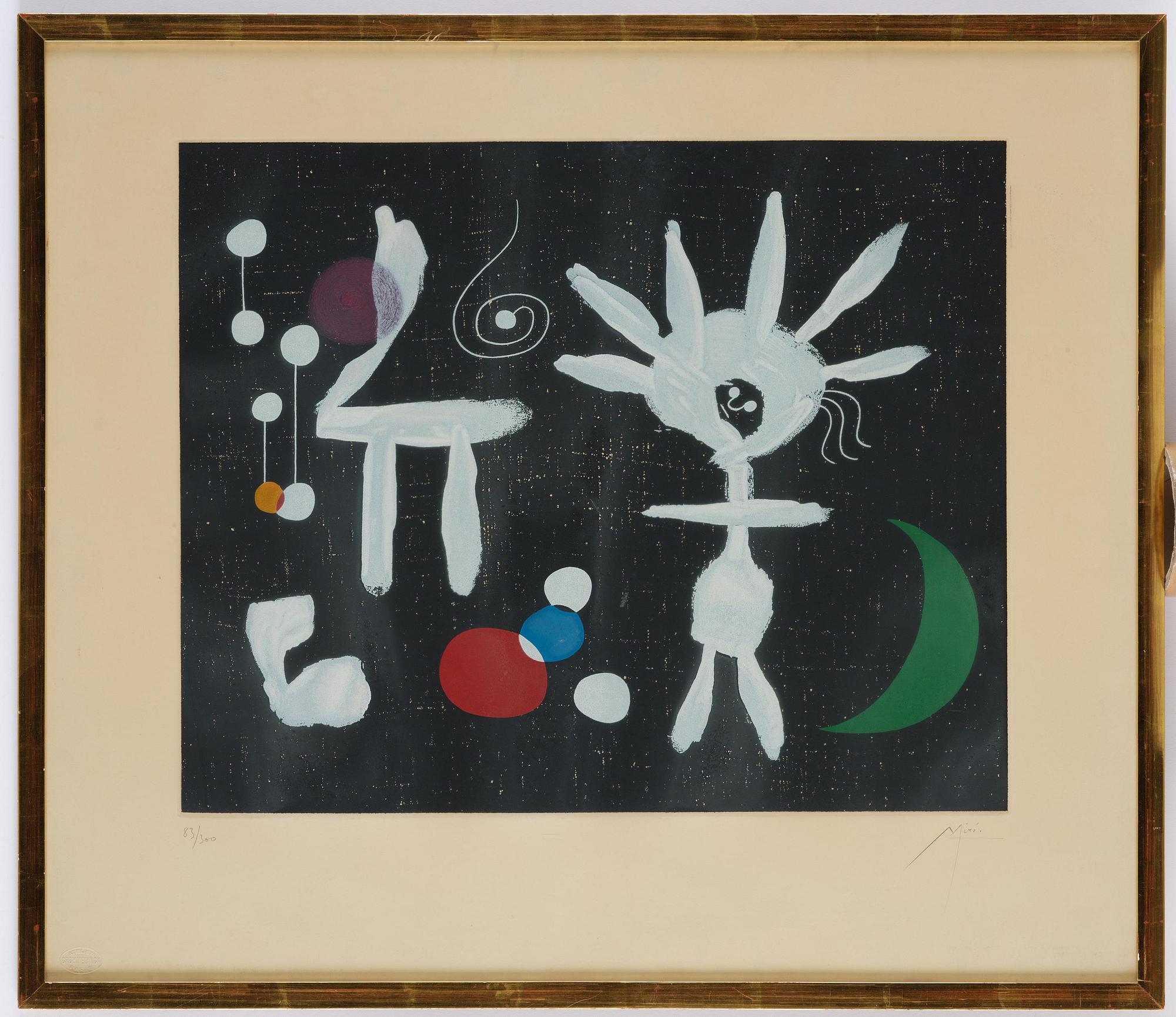Joan Miró, after, "La Rosée Matinale au Clair de la Lune".