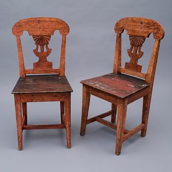 STOLAR, ett par, allmoge, ca 1850-tal.