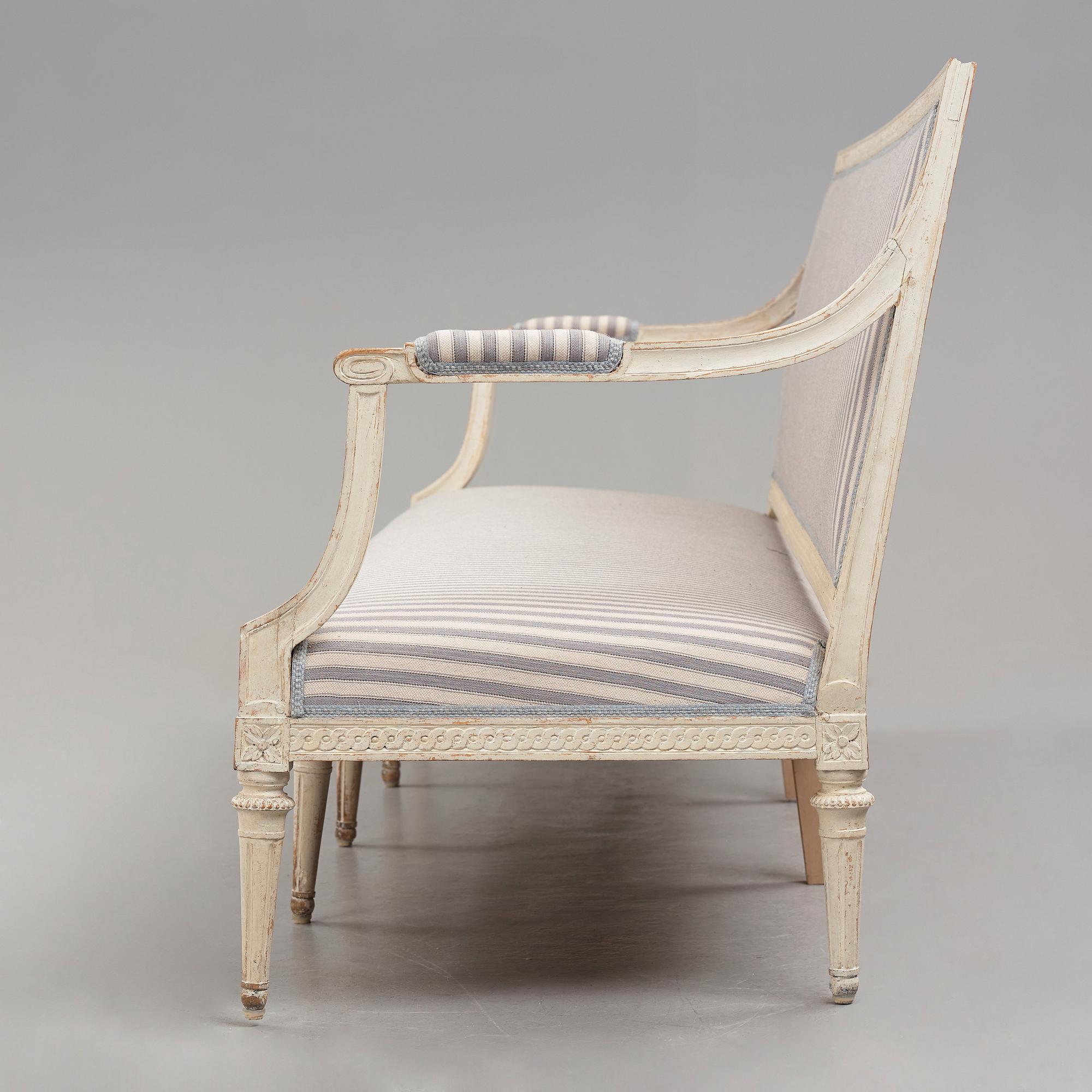SOFFA, tillskriven Jakob Malmsten (mästare i Stockholm 1780-1788), gustaviansk.