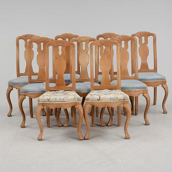 STOLAR, 9 st, barockstil, 1900-tal.