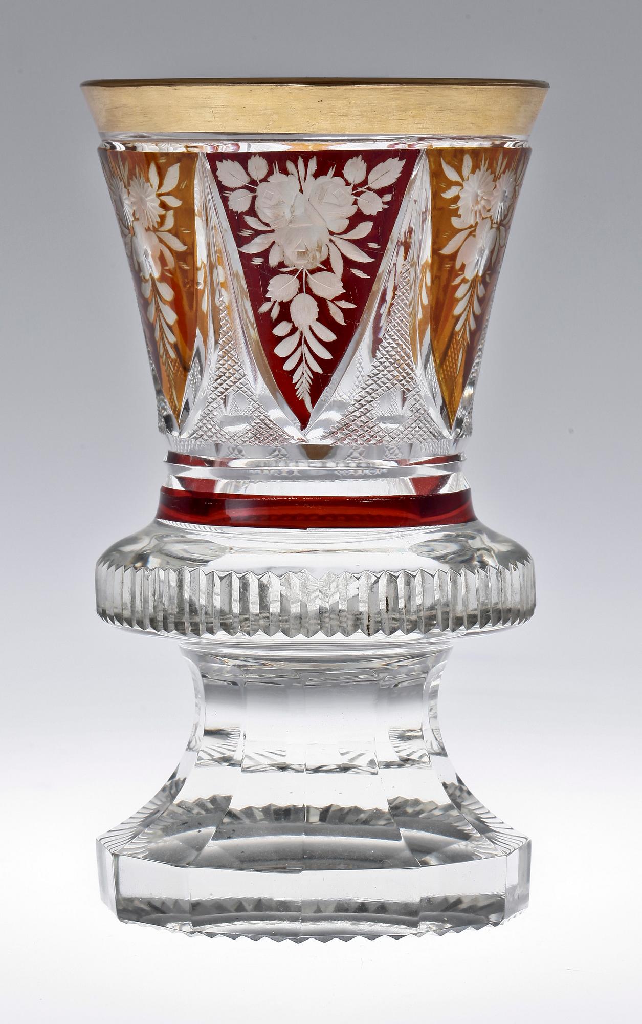 PARTI GLAS, 4 delar, bla Böhmen, 1800-1900-tal.